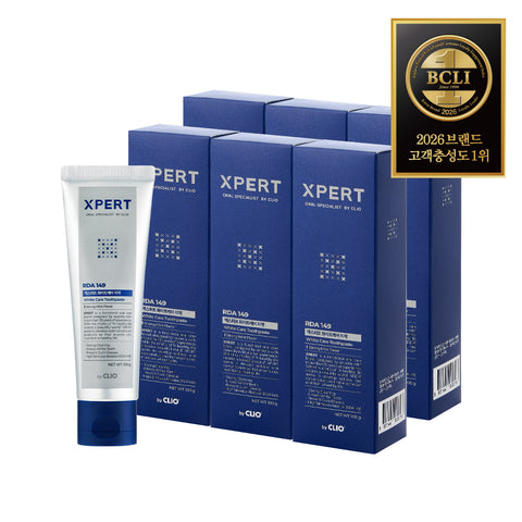 Clio Expert White Care High-Cleansing Toothpaste 100g - 6 Pack