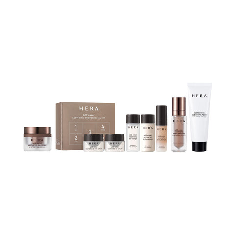 HERA Age Away Aesthetic Skincare 3P Set (Water 150ml + Emulsion 120ml + Cream 25ml)