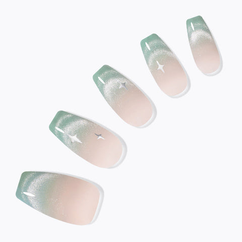 Dashing Diva Magic Press Starlit Jade (Coffin) Nail Tips