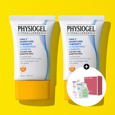 Physiogel DMT UV Sunscreen 30ml x2 + Soothing SOS Kit