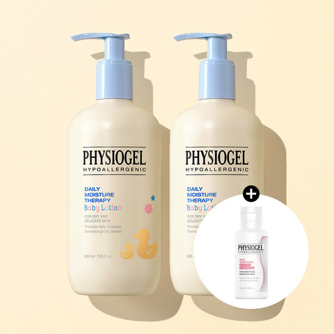 Physiogel DMT Baby Lotion 400ml x2 + Foaming Gel 55ml