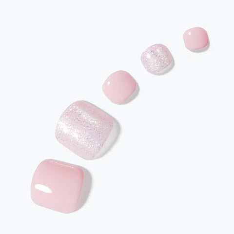 Dashing Diva Magic Press Pedicure Glittering Pink