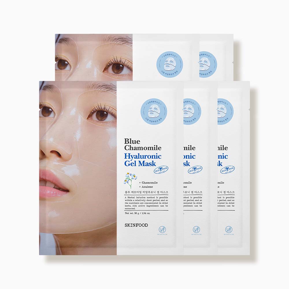 Skinfood Blue Chamomile Hyaluronic Hydrogel Mask Pack 5pcs