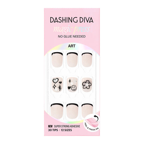 Dashing Diva Magic Press Mini Tattoo (Short Square) Nail Tips