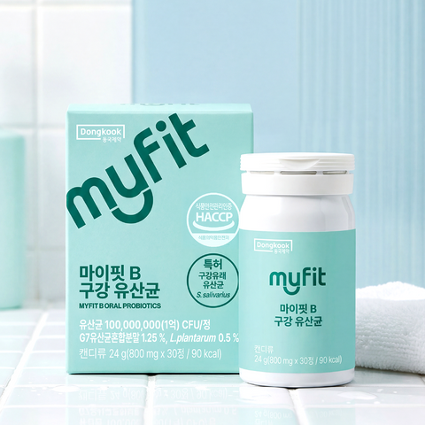 DongKook MyFit B Oral Probiotic Chewable Candy Mint Sugar-Free 30 Tablets