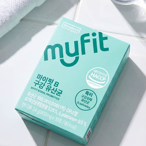 DongKook MyFit B Oral Probiotic Chewable Candy 30 Tablets (1-Month) Mint Sugar-Free