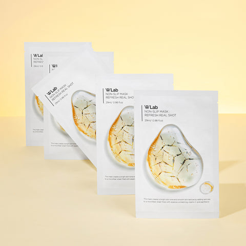 W.Lab Non-Slip Mask Refresh Real Shot - 1 Sheet x 10 (29ml each)