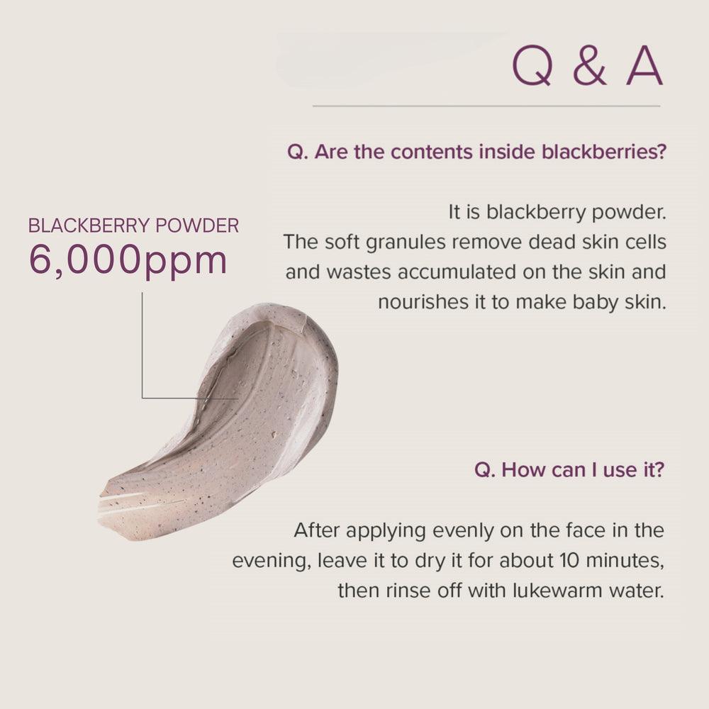 Soonsu Beauty Vegan Blackbeery Complex Glow Wash off Pack application use