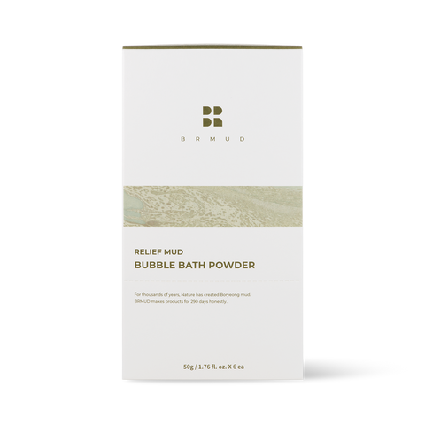 BRMUD Relief Mud Bubble Bath Powder Pack 50g 6pcs