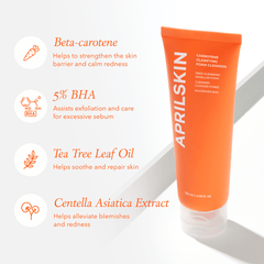 Soonsu Beauty Real Carrotene Acne Foam Cleanser texture close-up