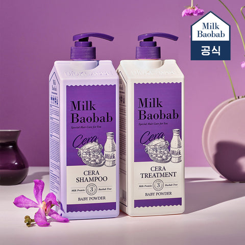 Milk Baobab Cera Shampoo + Treatment Baby Powder 1200ml
