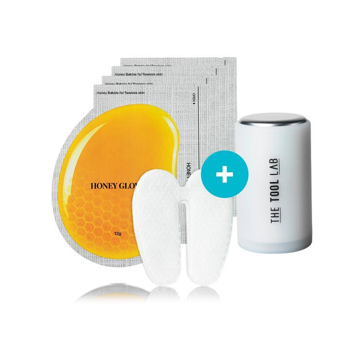 The Tool Lab Pore All-Kill Duo Honey Glove 4-Pack + Ice Rain Massager (1 pc)