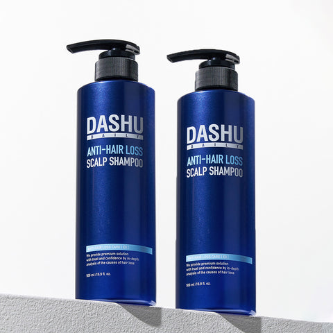 Dashu Daily Herbal Scalp Gold Anti-Hair Loss Shampoo EX 500ml (2 Pack)