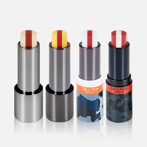 Grafen Tip Sketch Multi Cover Foundation (20ml) + Triple Lip - 2-Piece Makeup Set