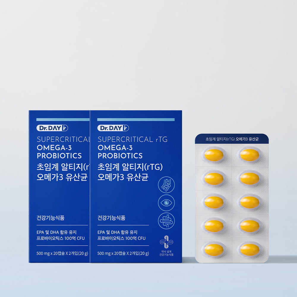 8APM Dr. DayR Supercritical rTG Omega-3 and Probiotics 40 Capsules x 2 (40-day supply)