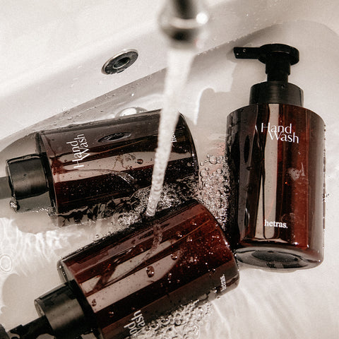 Hetras Perfume Bubble Hand Wash 515ml (5 Pack) Gift Set (Flower Park, Hotel Wood, London Musk, La Tulip Shower, Bombshell)