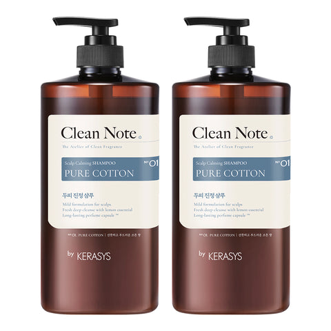 Kerasys Clean Note Powdery Cotton Perfume Shampoo 1L x2 + Oilex Shampoo 60ml