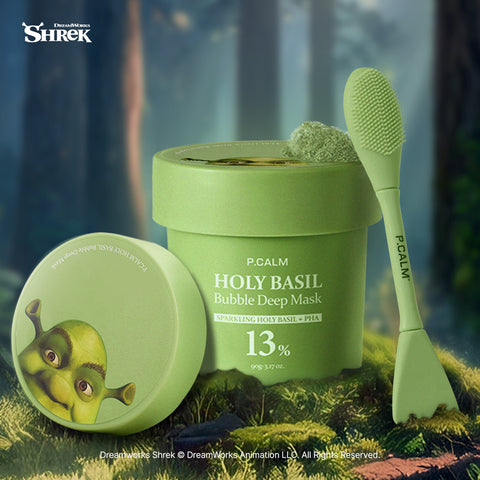 Pcalm Holy Basil Bubble Deep Mask 90g (Set Dual Brush Included)