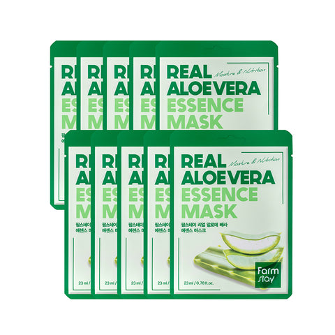 Farmstay Real Aloe Vera Essence Mask Pack 23ml (10 Sheets)