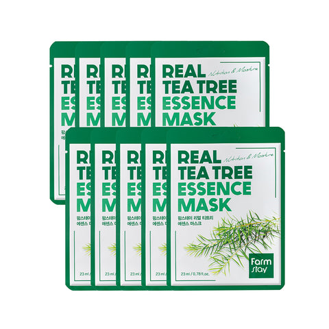 Farmstay Real Tea Tree Essence Mask Pack (23ml x 10 Sheets)
