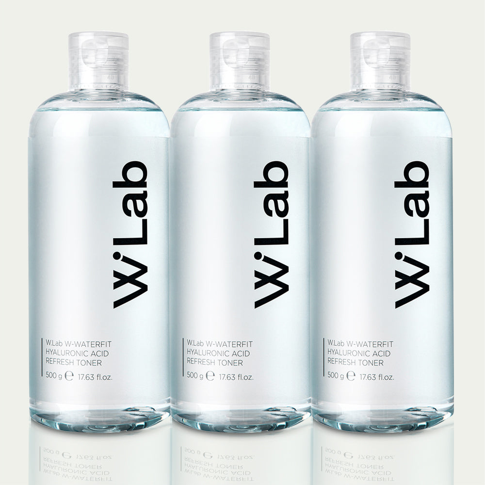W.Lab Water Fit Hyaluronic Refresh Low-pH Toner 500ml (3 Pack)