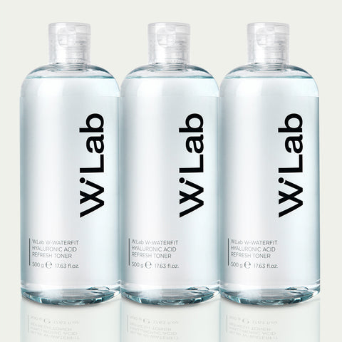 W.Lab Water Fit Hyaluronic Refresh Low-pH Toner 500ml (3 Pack)