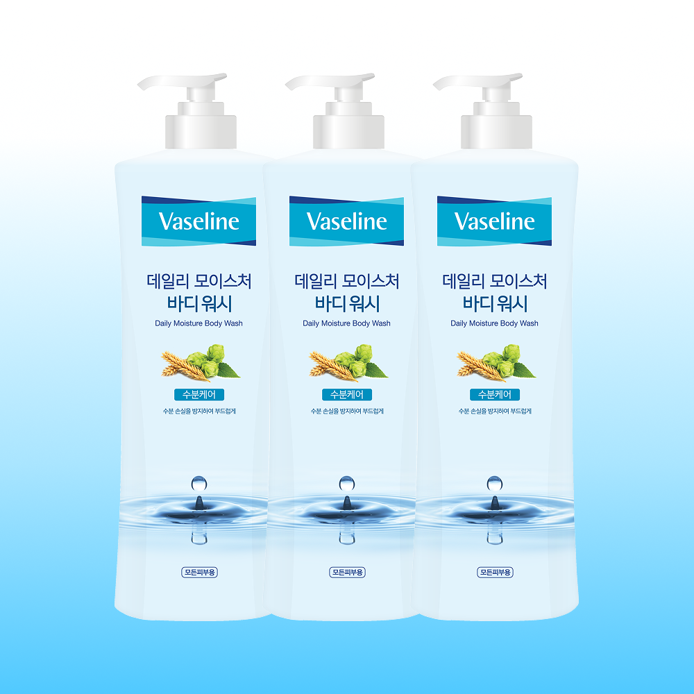 Vaseline Daily Moisture Body Wash 800ml (3 Pack)