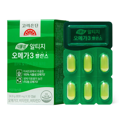 Koreaeundan Plant rTG Omega-3 Balance 30 Capsules (3 Pack)