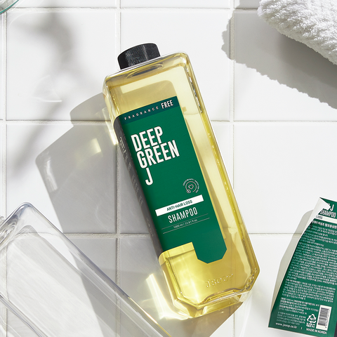 Jsoop Deep Green J Eoseongcho Hair Loss Shampoo (Unscented) 1000ml + Peach Miniature