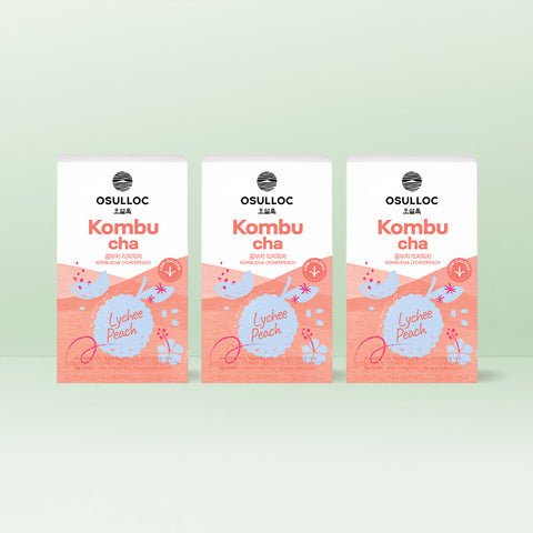 OSULLOC Kombucha 30 Sachets (Calamango 10 + Litchi Peach 10 + Apple Pine 10)