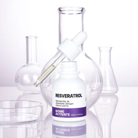 Biome Activate Resveratrol Ampoule 30ml Resveratrol 3% Adenosine 1,000 ppm Ferulic Acid 1%