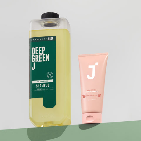 Jsoop Deep Green J Eoseongcho Hair Loss Shampoo (Unscented) 1000ml + Peach Miniature