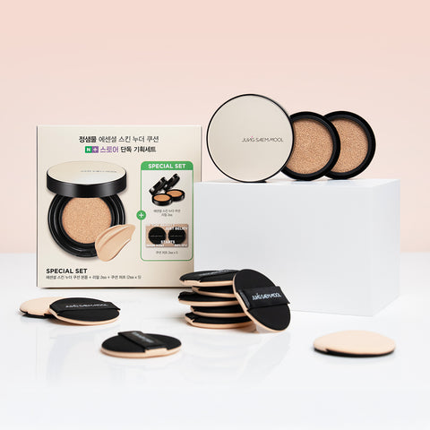JUNG SAEM MOOL Essential Skin Nuder Cushion Set (14g + 14g x2 refills + 10 puffs)