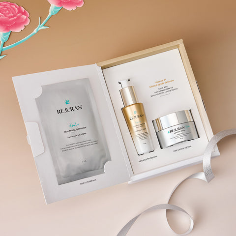Rejuran PDRN Elastic Skin-Boosting Set (Dual Effect 30mL + Nutritive Cream 50mL + Skin Protection Mask 1pc)