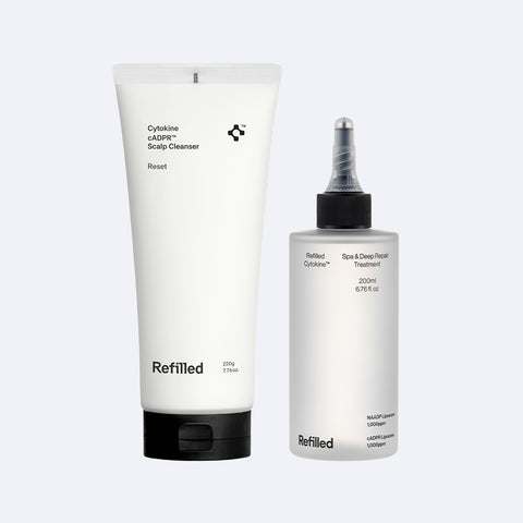 Refilled Cytokine cADPR Scalp Reset Cleanser 220ml + Treatment 200ml