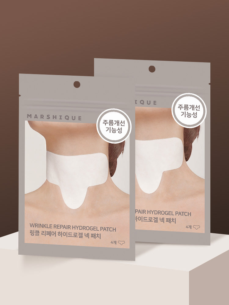 Marshique Wrinkle Repair Hydrogel Neck Patch 2 Pack (8 pcs)