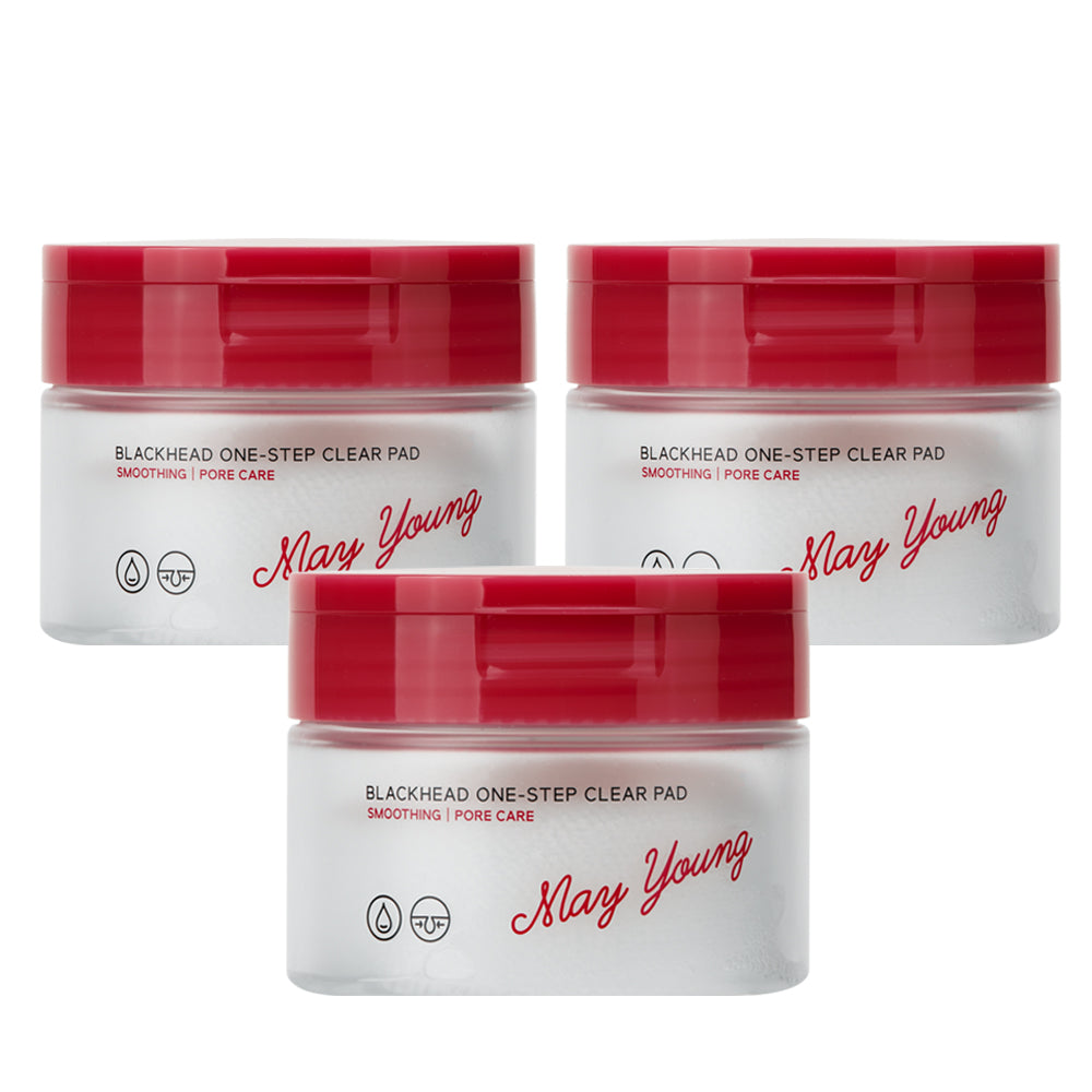 Mayyoung Blackhead One-Step Clear Toner Pad (30 pads) - 3 Pack, Whitehead & Sebum Care