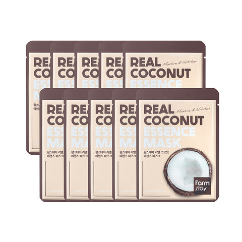 Farmstay Real Coconut Essence Mask 23ml (10 Sheets)