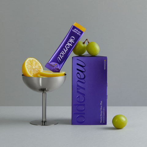 Oldernew Musin Deep Glow Plus Lemon Green Grape Flavor (6 boxes 60 pouches)