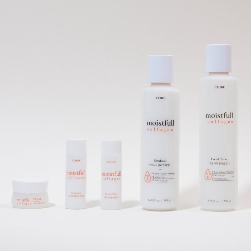 ETUDE Hydrating Collagen 2-Piece Set (Toner 200ml, Emulsion 180ml, 3 Samples)