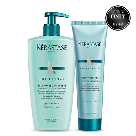 Kerastase Bain Force Architecte Shampoo 500ml + Ciment Thermique 150ml