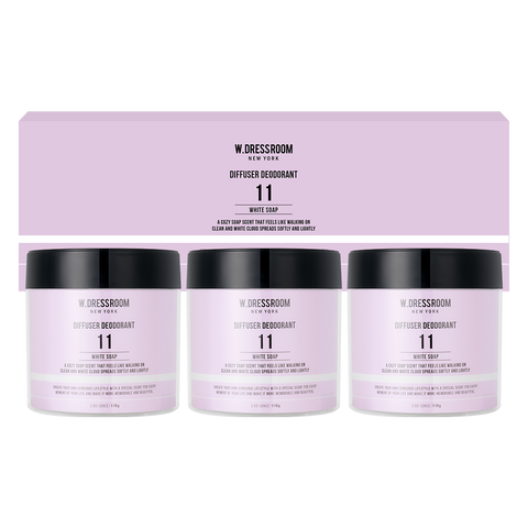 W.Dressroom Diffuser Deodorizer No.11 White Soap 110g (3 Pack)