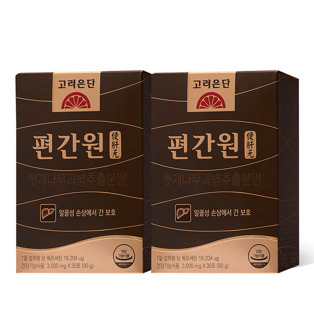 Koreaeundan Pyeonganwon Alcohol-Related Liver Care Supplement 30 Sachets x 2