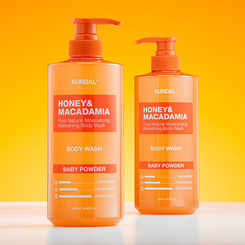 Kundal Pure Body Wash 1058ml + Refill 1000ml Set - Baby Powder
