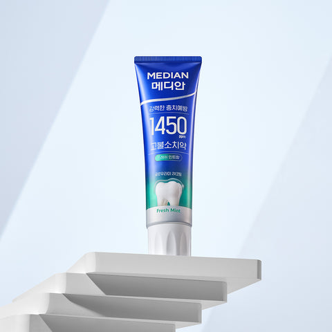 Median 1450 High-Fluoride Toothpaste Fresh Mint 160g (3-Pack)