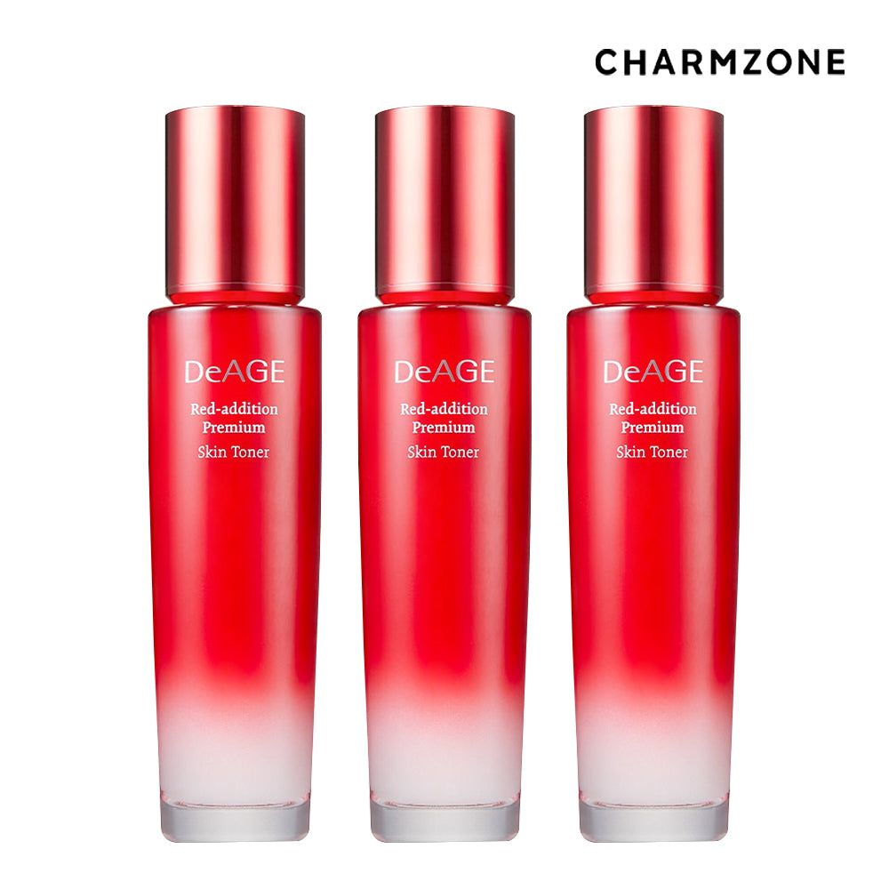 Charmzone DeAge Red Edition Premium Skin Toner Anti-Aging 130ml (3 Pack)