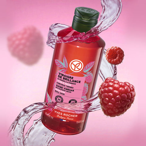 Yves Rocher Raspberry Shine Hair Vinegar 400ml (3 Pack)
