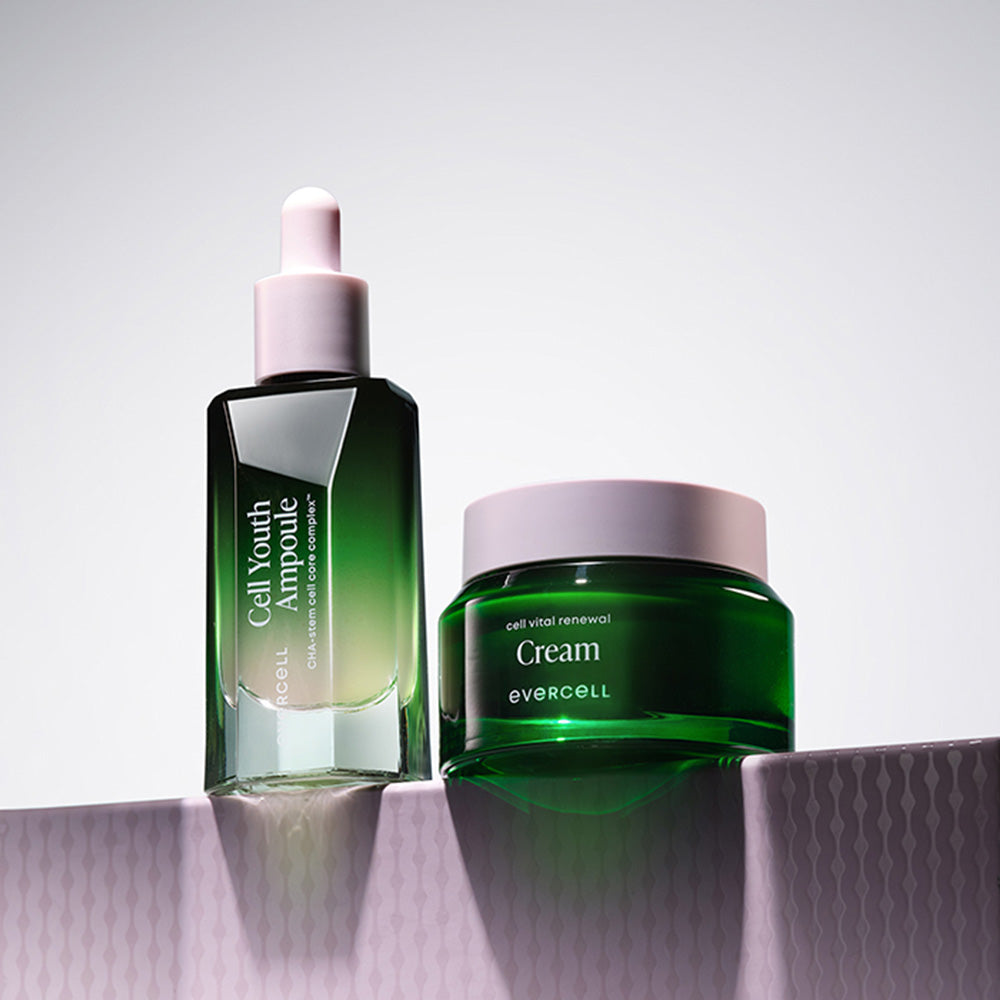 Evercell Cell Youth Ampoule 30ml + Renewal Cream 60g (2-piece Set)
