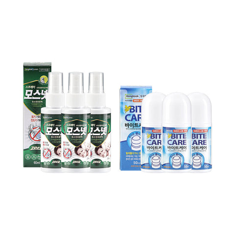 DongKook Pharmaceutical Mosnet Spray 60mL (3) + Bite Care 50mL (3)