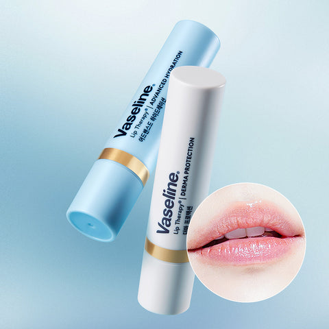 Vaseline Lip Therapy Serum-Infused Lip Balm Set Derma Protection 3g + Advanced Hydration 3g + Vaseline Comb Keyring